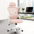 Home Office Desk Chair, Ergonomic High-Back Mesh Rolling Work Computer Chairs with Wheels and Adjustable Headrests, Comfortable Lumbar Support, Comfy Flip-up Arms for Bedroom, Study